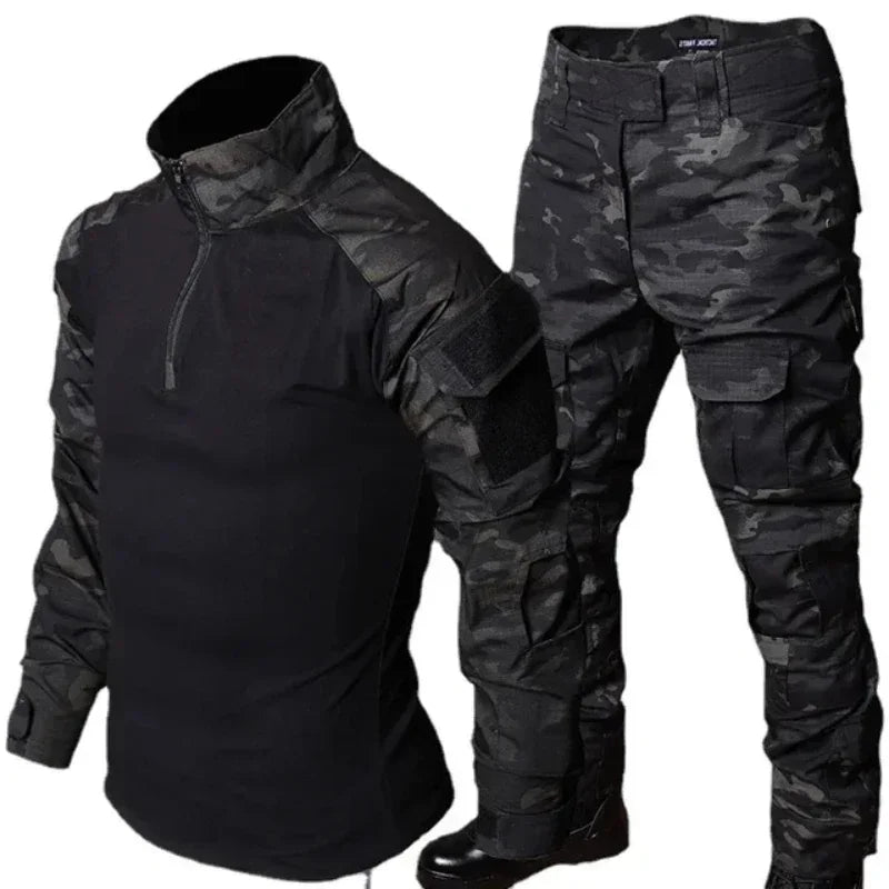 Tactical Combat Suit – Waterproof, Quick-Dry, Multi-Pocket Shirt & Cargo Pants, 7 Configurations