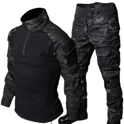 Tactical Combat Suit – Waterproof, Quick-Dry, Multi-Pocket Shirt & Cargo Pants, 7 Configurations