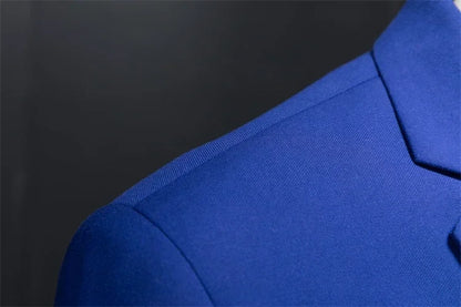 Boutique Fashion Suit Men's Slim Groom Wedding Suit Jacket Business Office Suit Casual Solid Color Suit Jacket