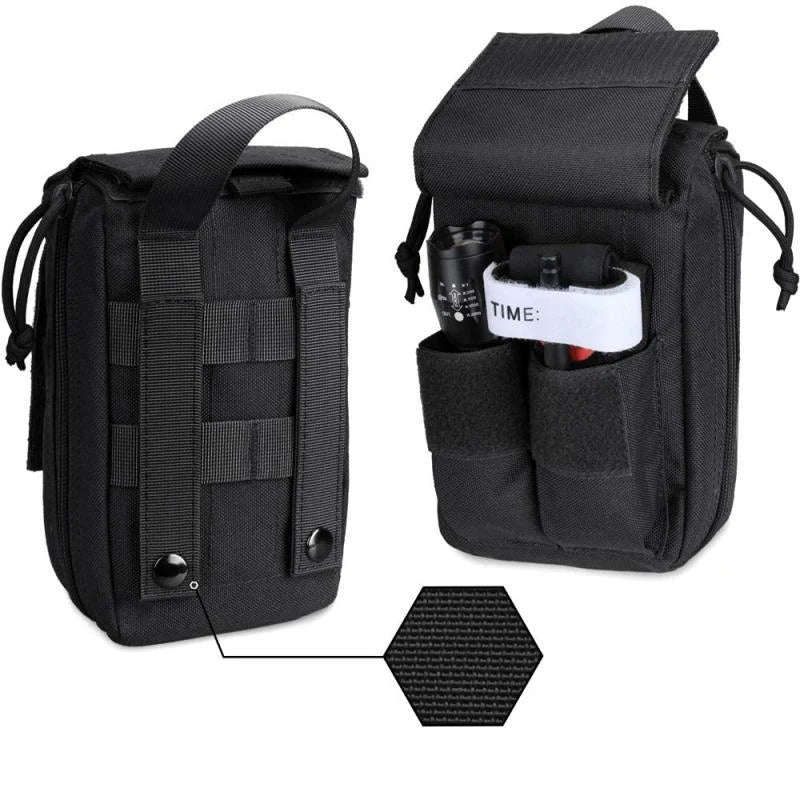 Outdoor Tactical First Aid Kit Bag – 1000D Nylon, Tourniquet Package, 3 Colors