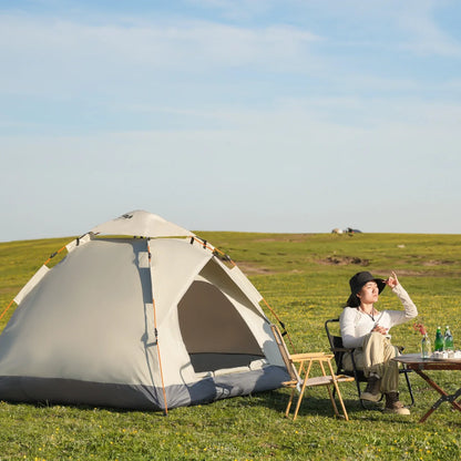 3-4 Person Automatic Pop-Up Camping Tent – Windproof, Waterproof, 4-Season Family Tent
