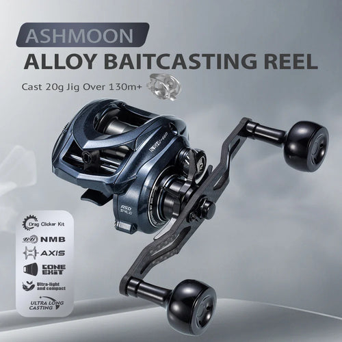 Baitcasting Reel – 12+1BB, 4 Gear Ratios, 6KG Drag, Left or Right Hand, Metal or Rubber Knob