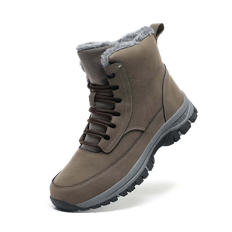 Super Warm Winter Boots With Fur Outdoor Snow Men Boots Snow Antiskid Waterproof Boots Men Shoes Winter botas High Top hombre