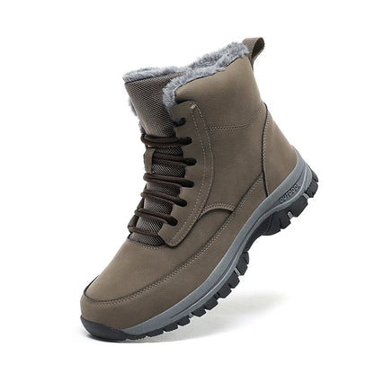 Super Warm Winter Boots With Fur Outdoor Snow Men Boots Snow Antiskid Waterproof Boots Men Shoes Winter botas High Top hombre