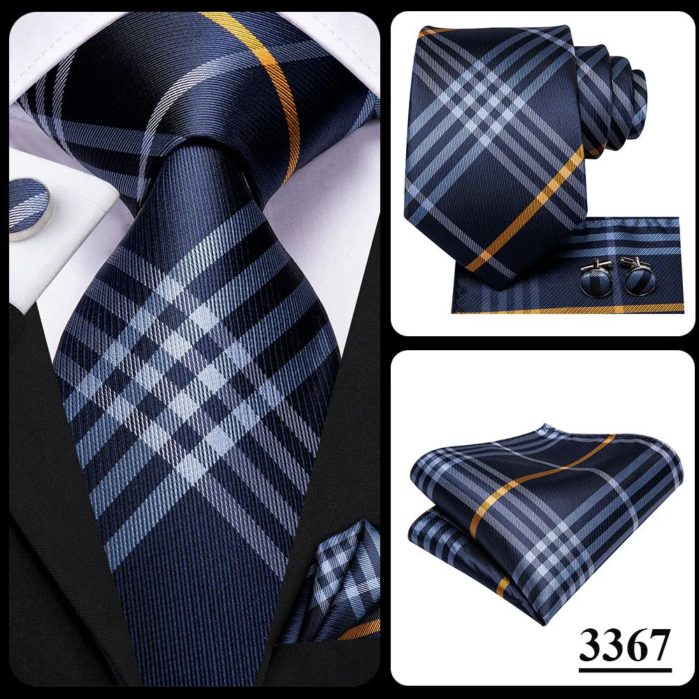 Hi-Tie 8.5cm Business Black Solid Paisley 100% Silk Men's Tie Neck Strip Ties for Men Formal Luxury Wedding Neckties Gravatas