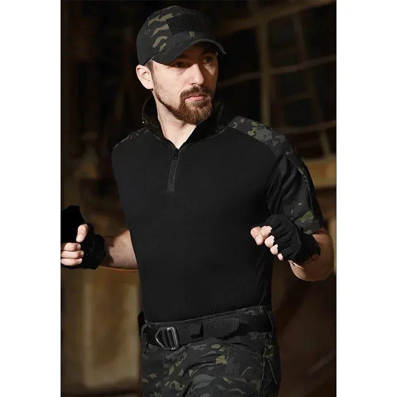 Tactical Combat Suit – Waterproof, Quick-Dry, Multi-Pocket Shirt & Cargo Pants, 7 Configurations