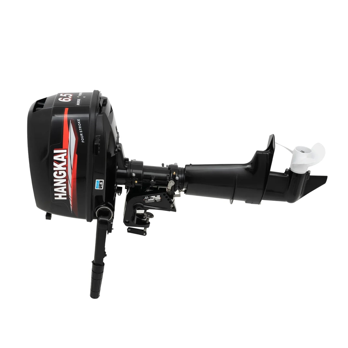 4-Stroke 6.5HP Outboard Motor 123CC, Gasoline Engine with with CDI Ignition & Water-cooling System for Inflatable Fishing Boat