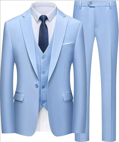 Suit For Men Elegant Wedding 3 Pieces 2 Sets Blazers Full Jackets Vest Pants Formal Fashion Luxury Coats 2025 Classic Costume