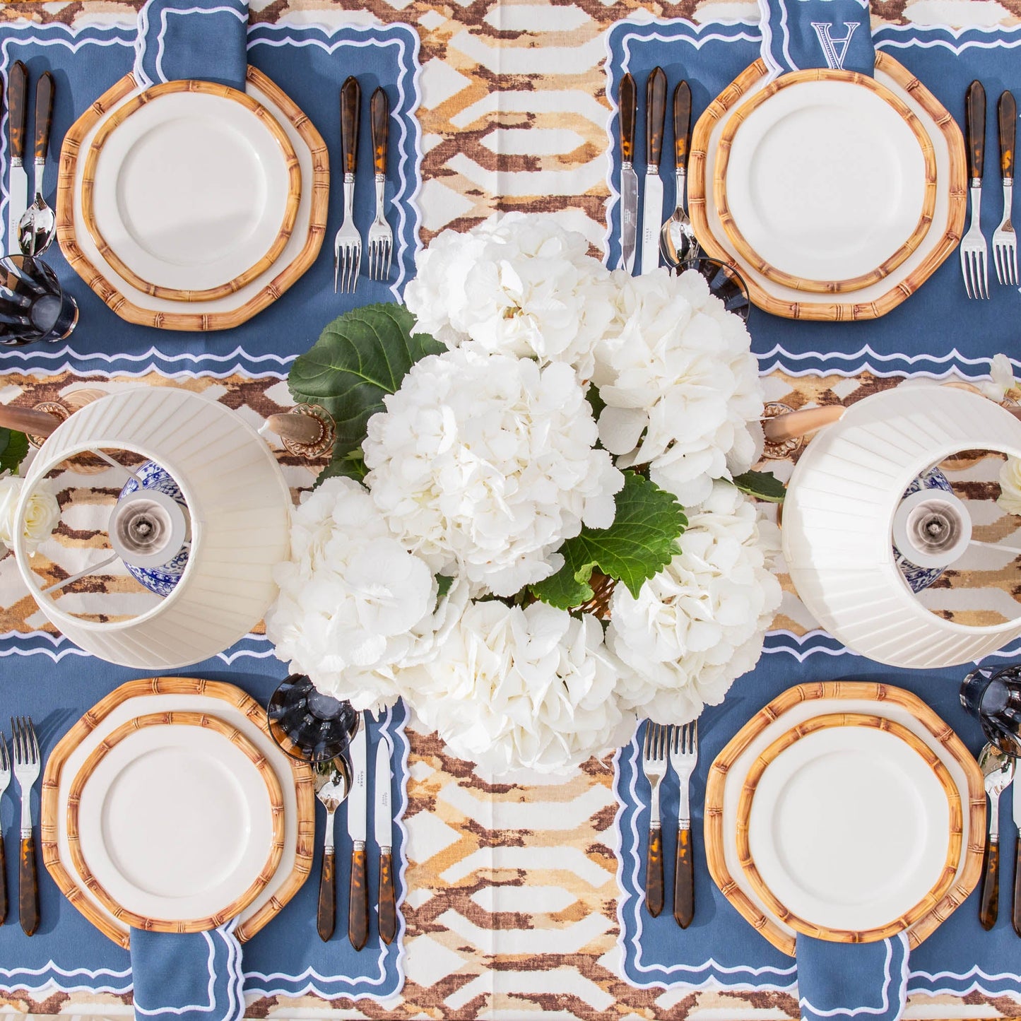 Geometric Bamboo Starter Plate