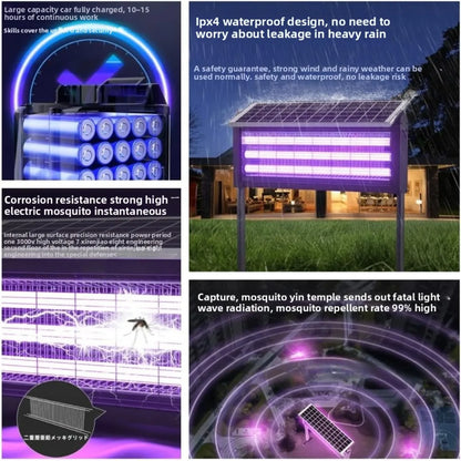 JOYINLED Powerful 15/40W Solar Mosquito Killer Lamp & Outdoor Garden Light, Waterproof Electric Insect Trap with UV Attractant