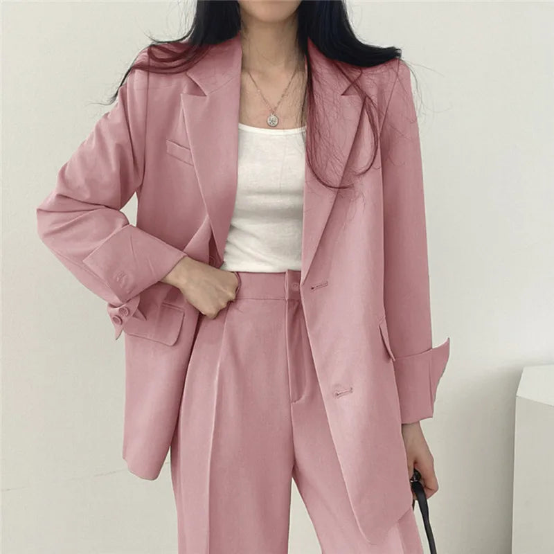 Spring Autumn New in Women's High Waist Loose Luxury Casual Set Pants Fashionable Elegant Comfortable Straight Leg Pants