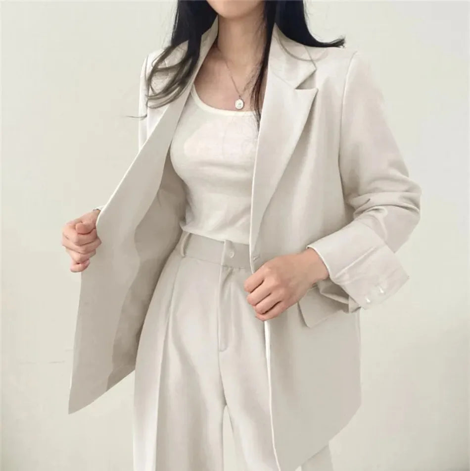 Spring Autumn New in Women's High Waist Loose Luxury Casual Set Pants Fashionable Elegant Comfortable Straight Leg Pants