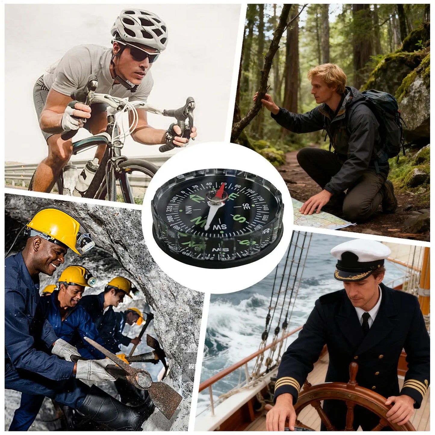 Waterproof Hiking Compass – Multifunctional Sighting Navigation for Survival, Mountaineering & Boating