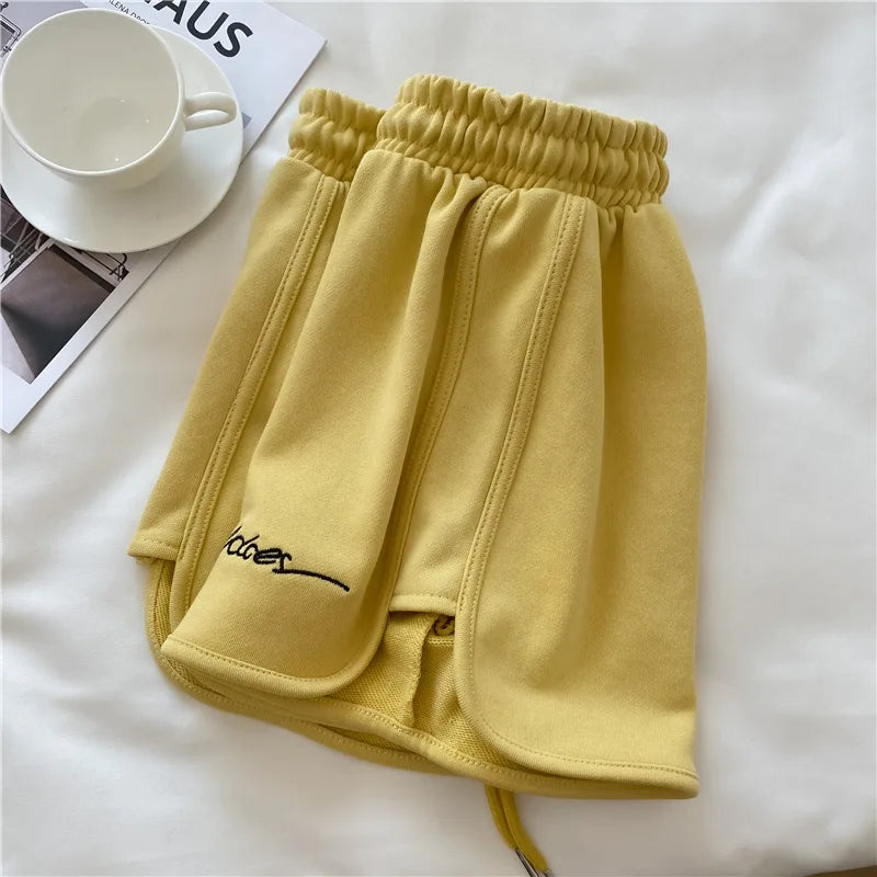 1pcs Summer Women Yoga Short Wearing Shorts Female Outside High-Waist Casual Loose Pants Lady Stylish Thin Breathable Gym Shorts