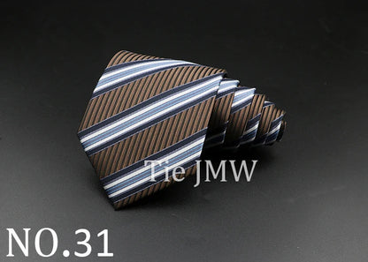 8 cm Tie Gravatas Newest Design Woven 8 cm Silk Necktie Wedding Business Suit Accessories Blue Man Dot Fit Group Party Office