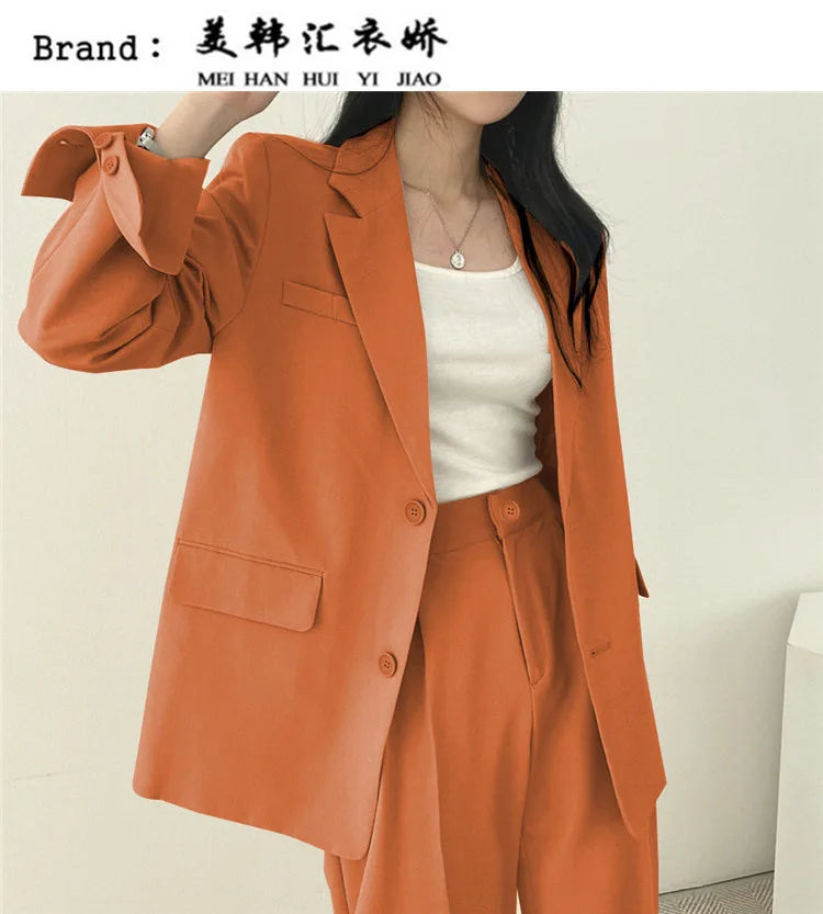 Fall Fashion Long Sleeve Blazer Mujer Pant Sets Blazers Women 2024 Casual Womens 2 Piece Outfit Set Suits Outwear
