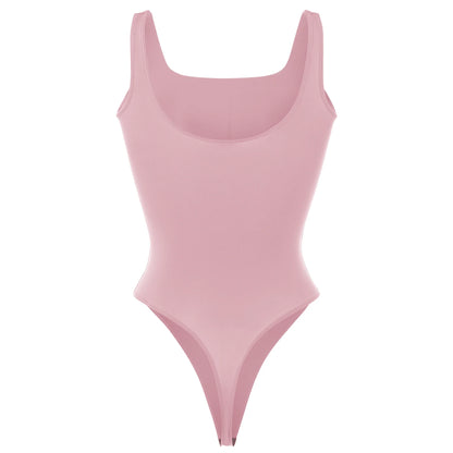 Bodysuits Women Sexy Body Suit One-Piece Romper Solid Sexy Sleeveless Square Neck Padded Tank Tops Jumpsuit Streewear Ladies
