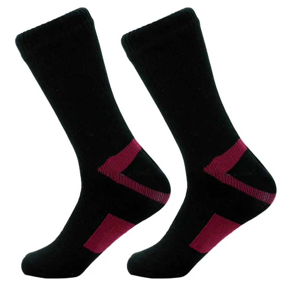 1 Pair Waterproof Hiking Socks Elastic Breathable Mid-Tube Skiing Socks Soft Foot Protection Wading Skiing Socks For Winter