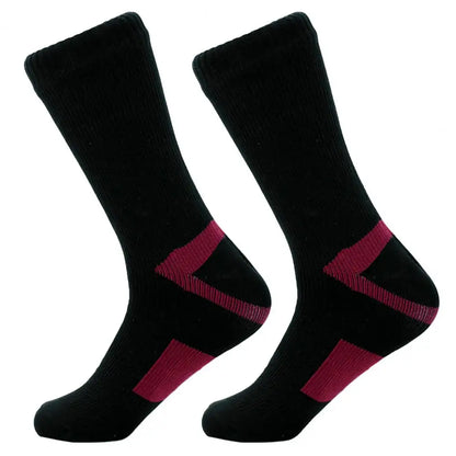 1 Pair Waterproof Hiking Socks Elastic Breathable Mid-Tube Skiing Socks Soft Foot Protection Wading Skiing Socks For Winter