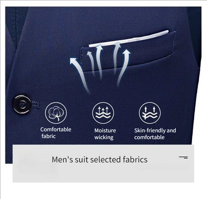 Suit For Men Elegant Wedding 3 Pieces 2 Sets Blazers Full Jackets Vest Pants Formal Fashion Luxury Coats 2025 Classic Costume