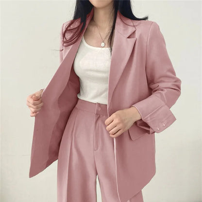 Fall Fashion Long Sleeve Blazer Mujer Pant Sets Blazers Women 2024 Casual Womens 2 Piece Outfit Set Suits Outwear