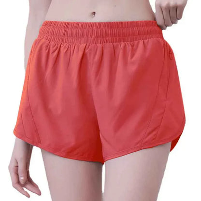 Women's Anti-Explosion 2 in 1 Sports Shorts Quick Dry Running Yoga Shorts Summer Thin Athletic Outdoor Shorts