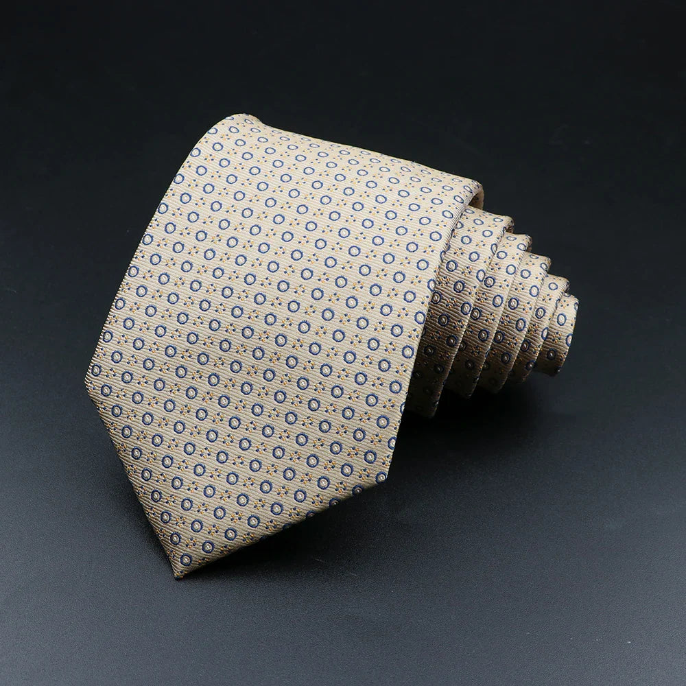 8 cm Tie Gravatas Newest Design Woven 8 cm Silk Necktie Wedding Business Suit Accessories Blue Man Dot Fit Group Party Office