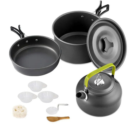 Aluminum Camping Cooking Set – Nonstick, Lightweight, Serves 2–3, 2 Package Options