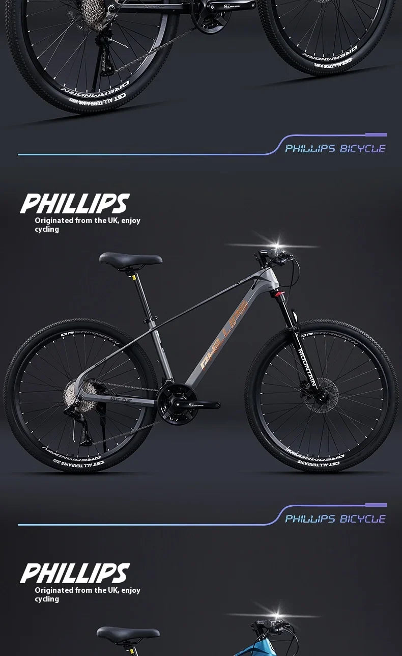 Magnesium Alloy26Inch mountain bike for adults men women, teenagers, and students33Speed Bike Disc Brake Shock Absorption