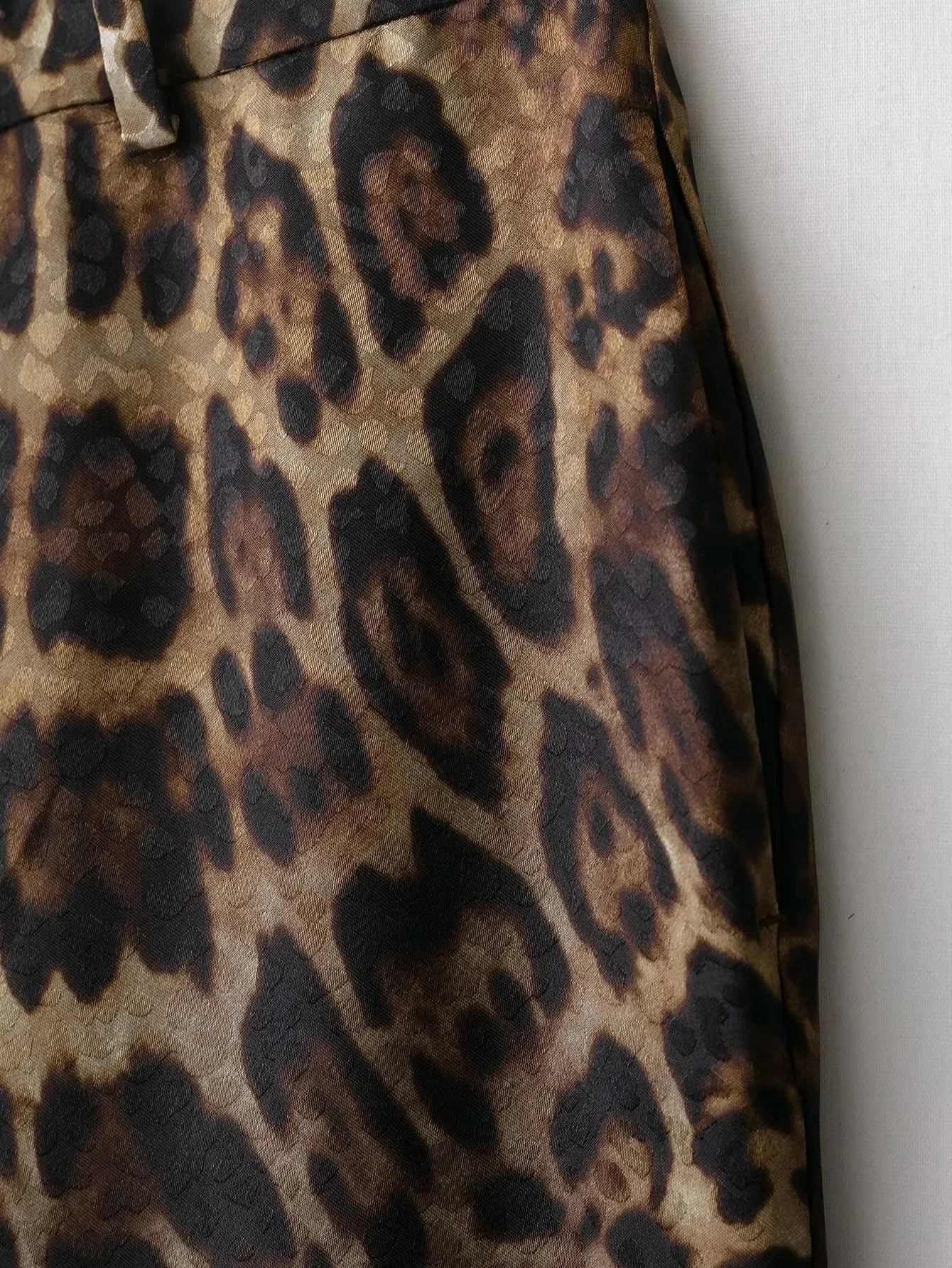 KONDALA Vintage Leopard Print Women Suits V Neck Sashes Long Sleeve Oversized Blazer+Wide Leg Pants Fashion 2025 Autumn Suits