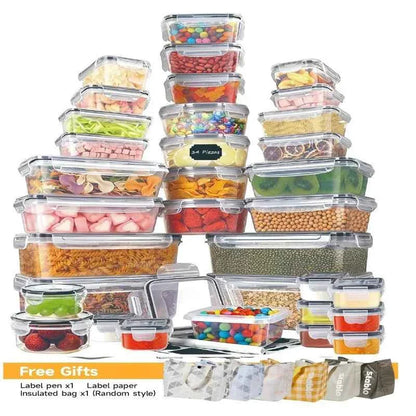 48-Piece BPA-Free Airtight Food Storage Set – 24 Containers & Lids with Labels