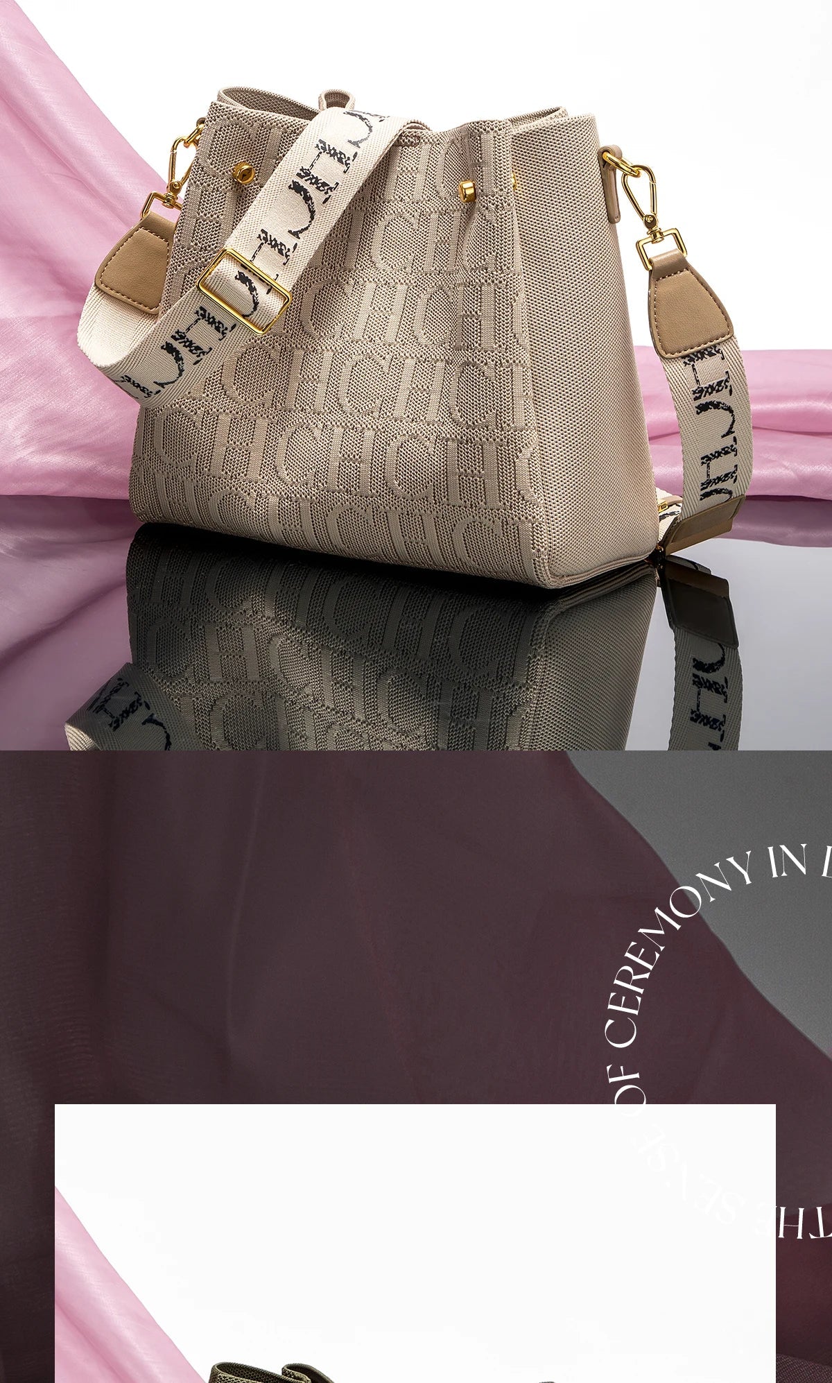 CH Crossbody Elegant Design Sense Letters Drawstring Design Brand Women's Bag Fashion Casual Hundred Women's Bag Crossbody