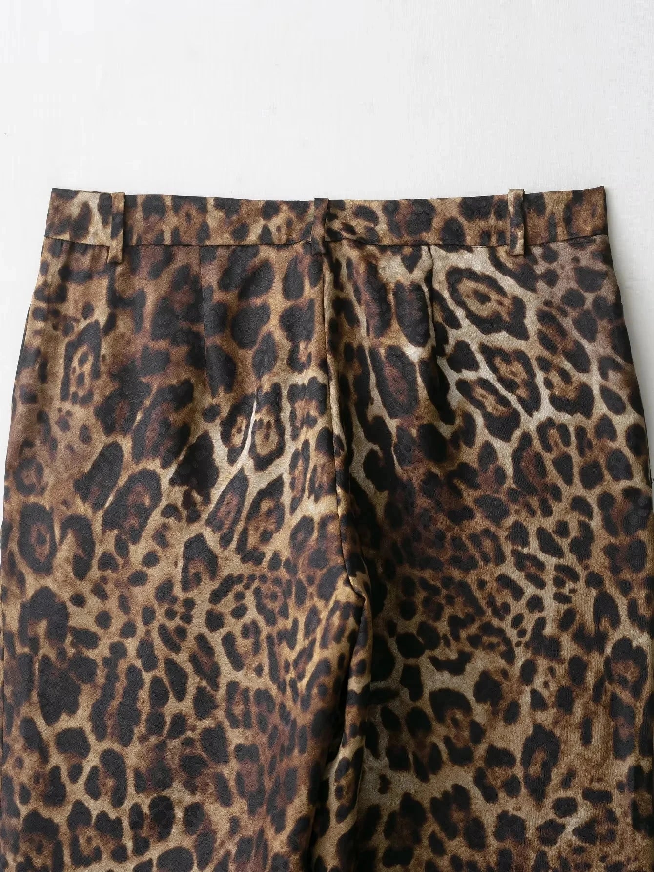 KONDALA Vintage Leopard Print Women Suits V Neck Sashes Long Sleeve Oversized Blazer+Wide Leg Pants Fashion 2025 Autumn Suits