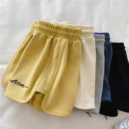 1pcs Summer Women Yoga Short Wearing Shorts Female Outside High-Waist Casual Loose Pants Lady Stylish Thin Breathable Gym Shorts