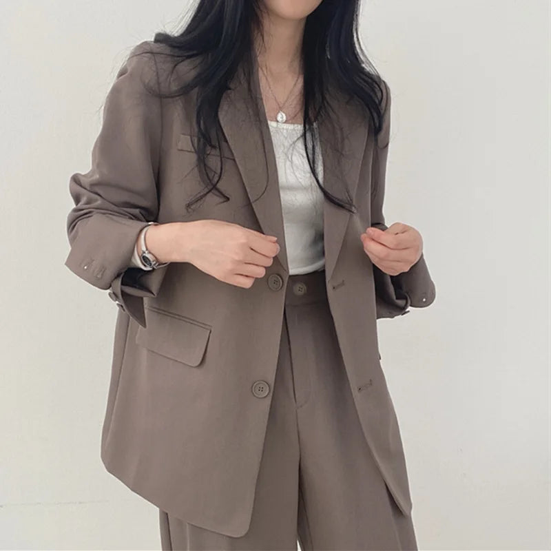 Spring Autumn New in Women's High Waist Loose Luxury Casual Set Pants Fashionable Elegant Comfortable Straight Leg Pants