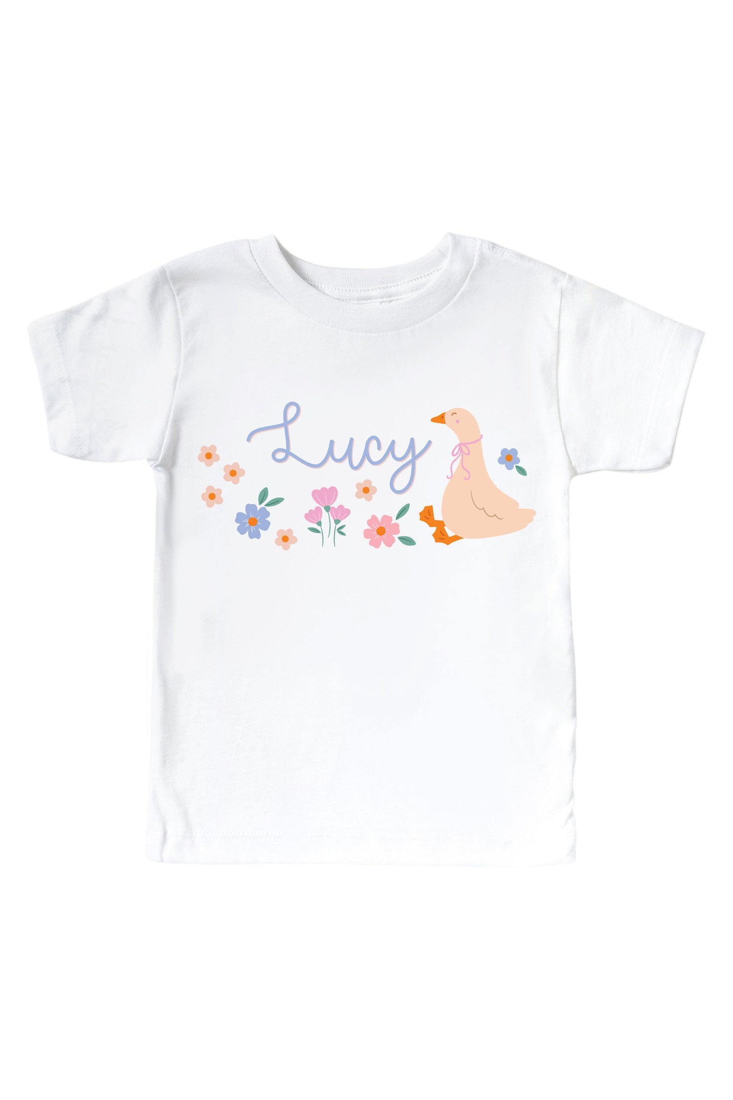Personalized Loosey Goose Graphic Bodysuit & Kids Tee | White