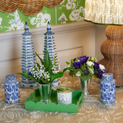 Green Lacquer Tray Set