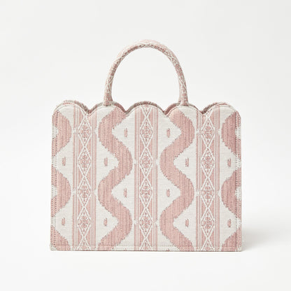Small Mrs. Alice Tote Bag (Pink Ikat)