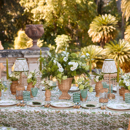 Small Helena Rattan Hurricane Lantern (Pair)