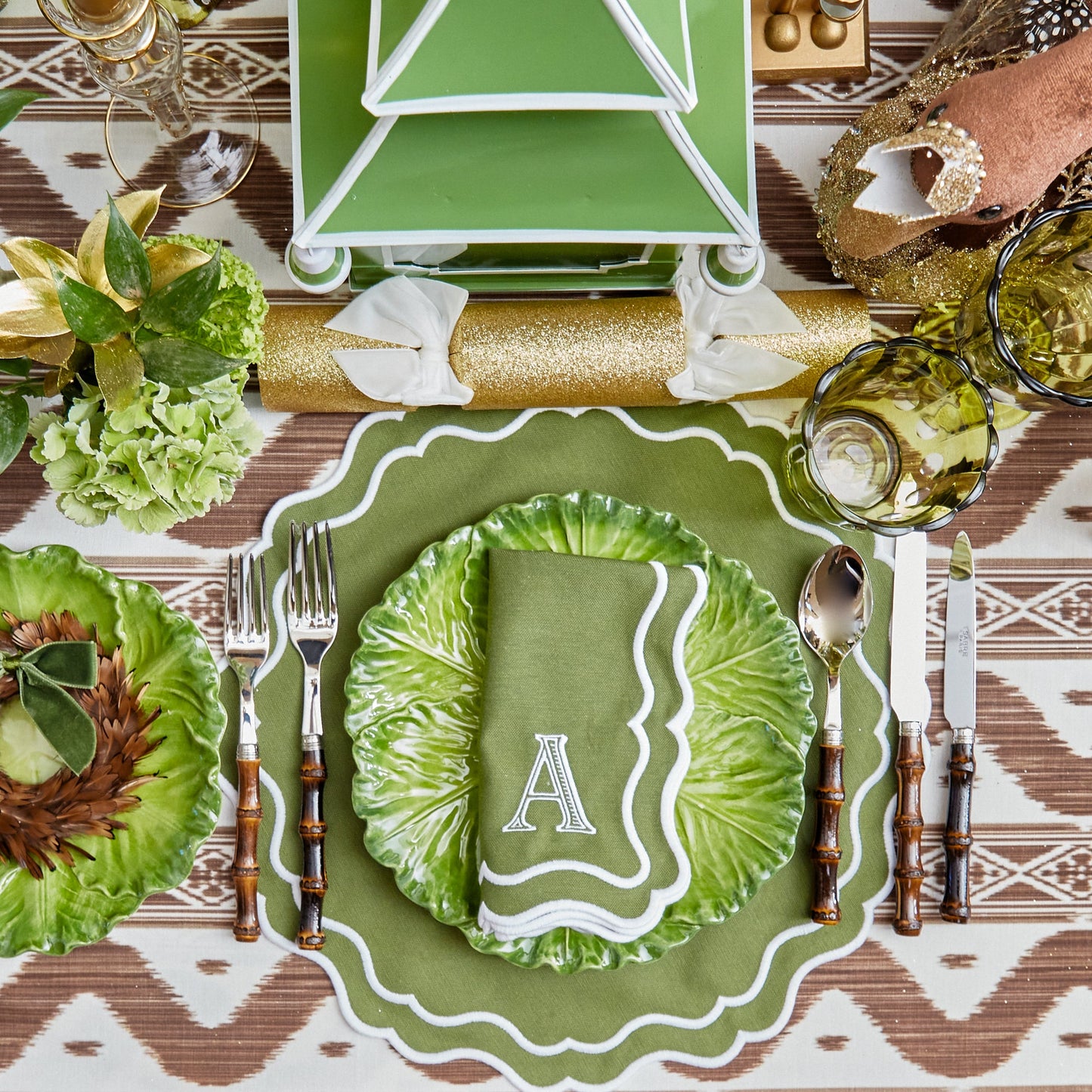 Green Serena Cabbage Dinner Plate
