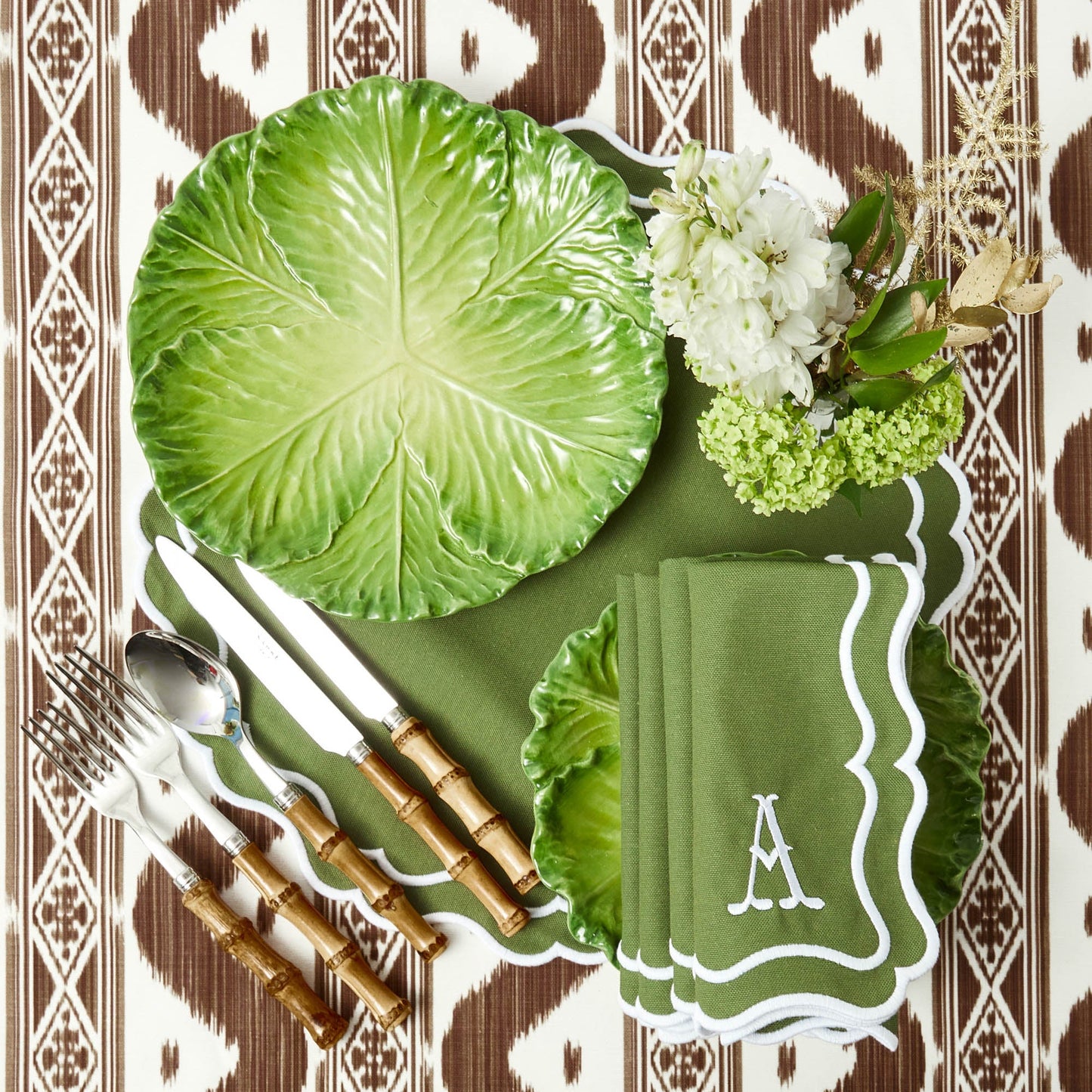 Green Serena Cabbage Dinner Plate