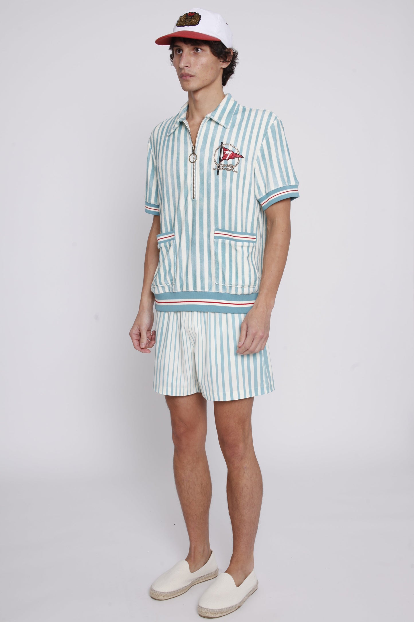 ‘Striper’ Swim Trunks (Blue)