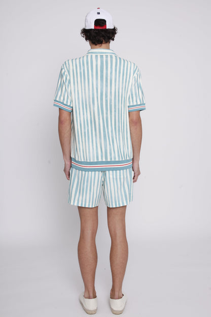 ‘Striper’ Swim Trunks (Blue)