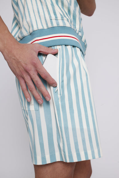 ‘Striper’ Swim Trunks (Blue)
