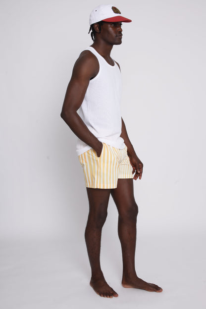 ‘Striper’ Swim Trunks (Yellow)