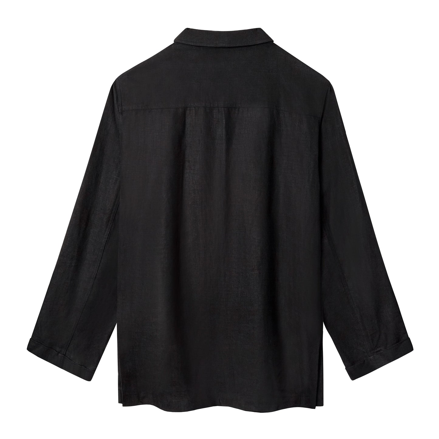Easy-Going Tuxedo Jacket (Black Linen)