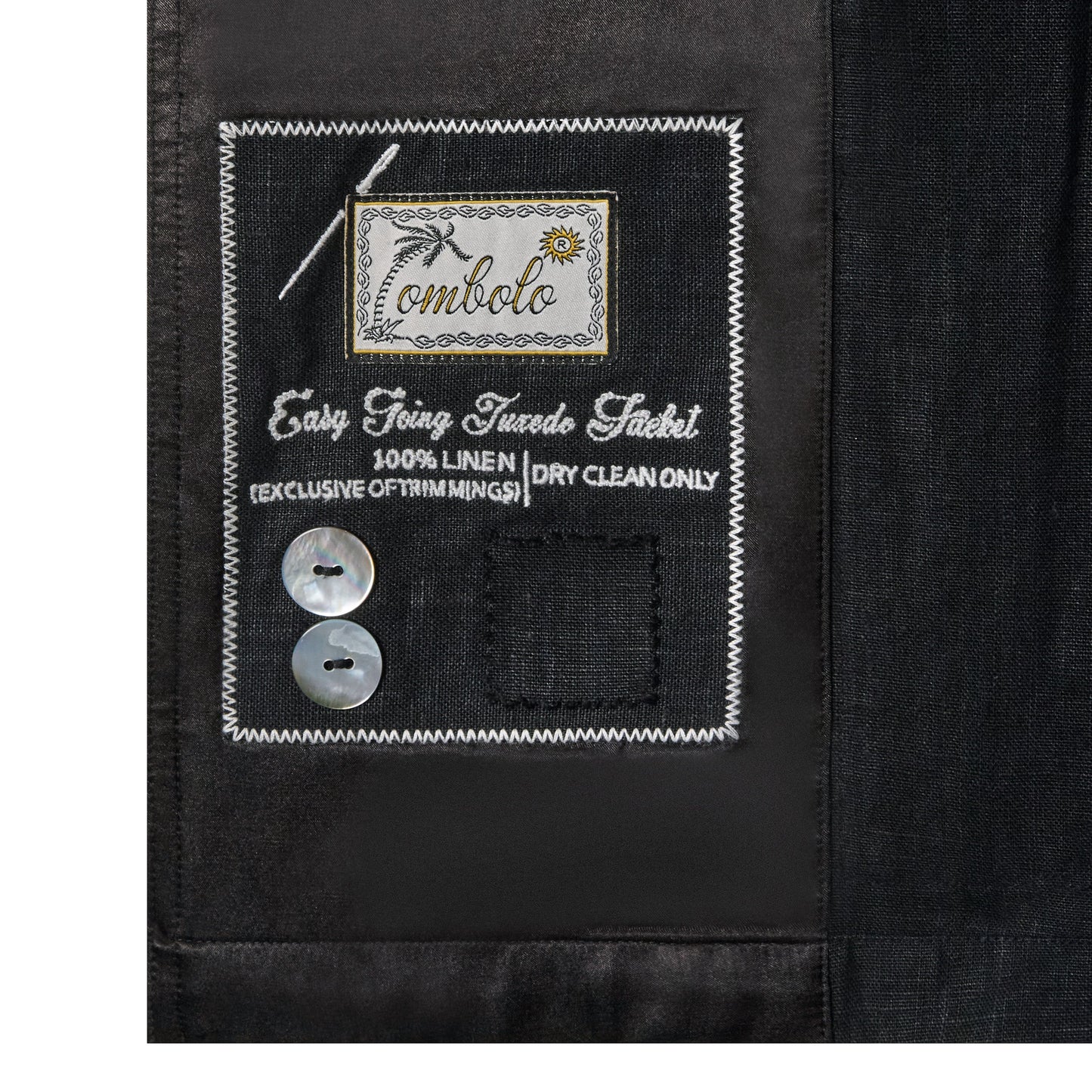 Easy-Going Tuxedo Jacket (Black Linen)