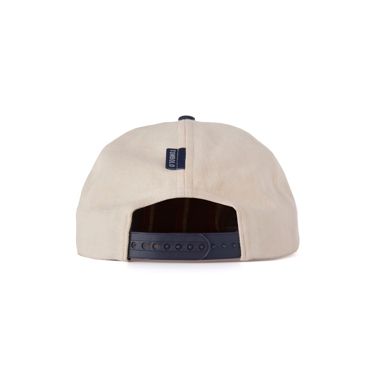 'Claws N' Roses' 7-Panel Souvenir Cap (Tan / Navy)