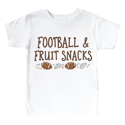 Football & Fruit Snacks Kids Graphic Tee | White
