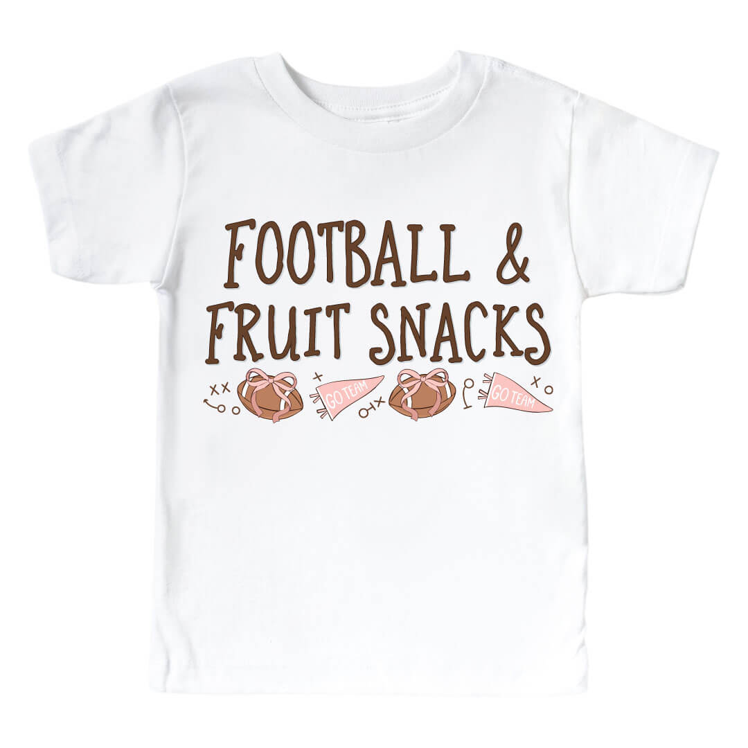 Football & Fruit Snacks Kids Graphic Tee | White